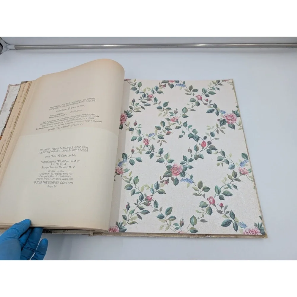 Vintage Victorian Wallpaper Sample Book Warner Reproduction Art Decor Floral 90s